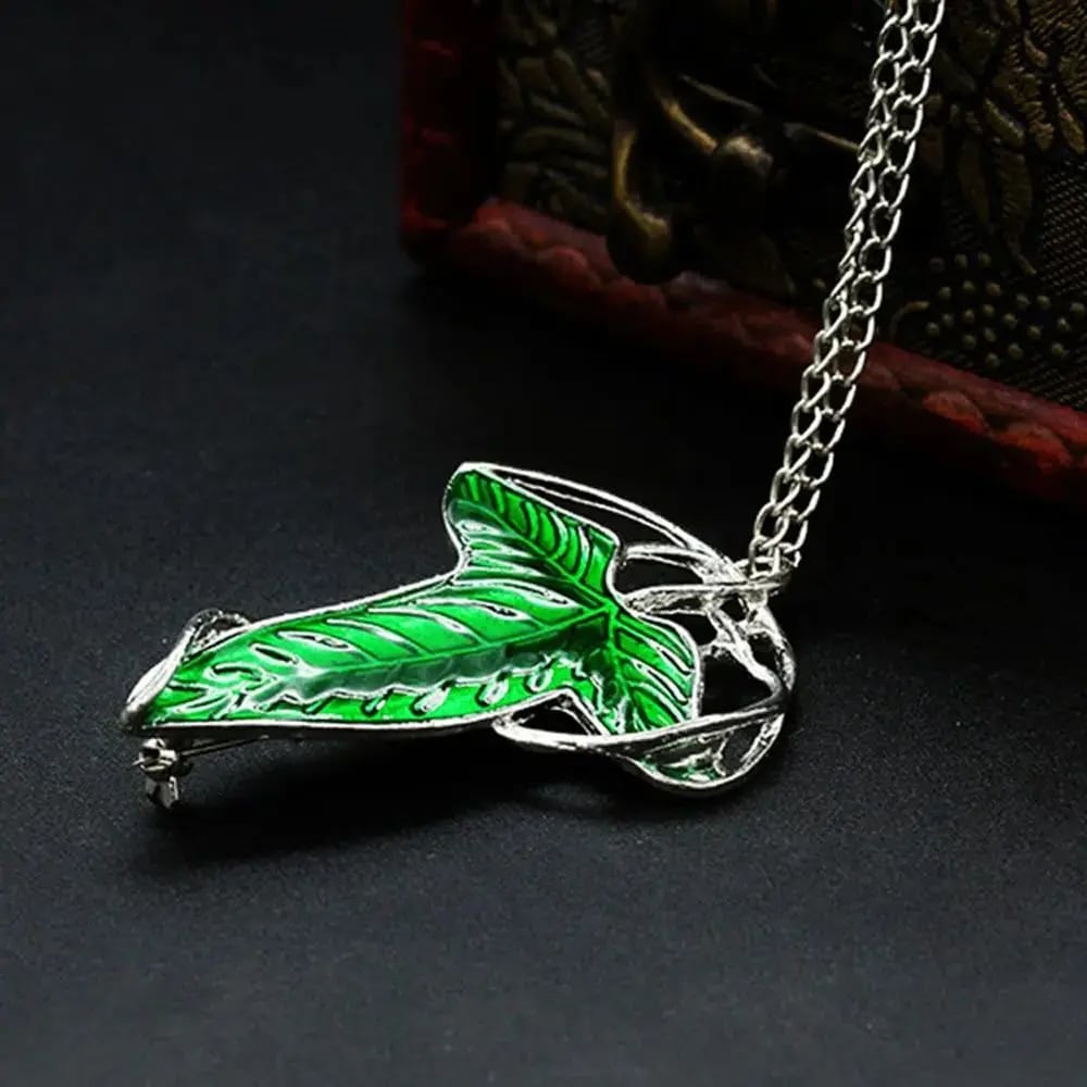 Broche Bijoux Vintage en Forme de Feuille