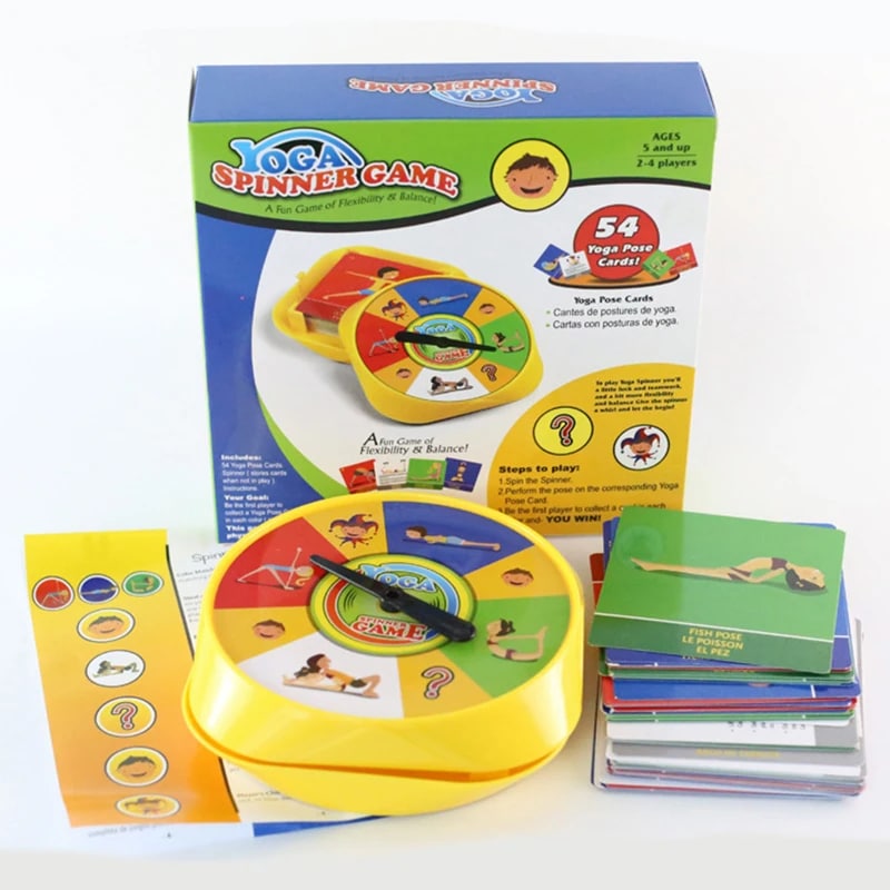 Carte Yoga Interactive pour Enfants sur fond blanc