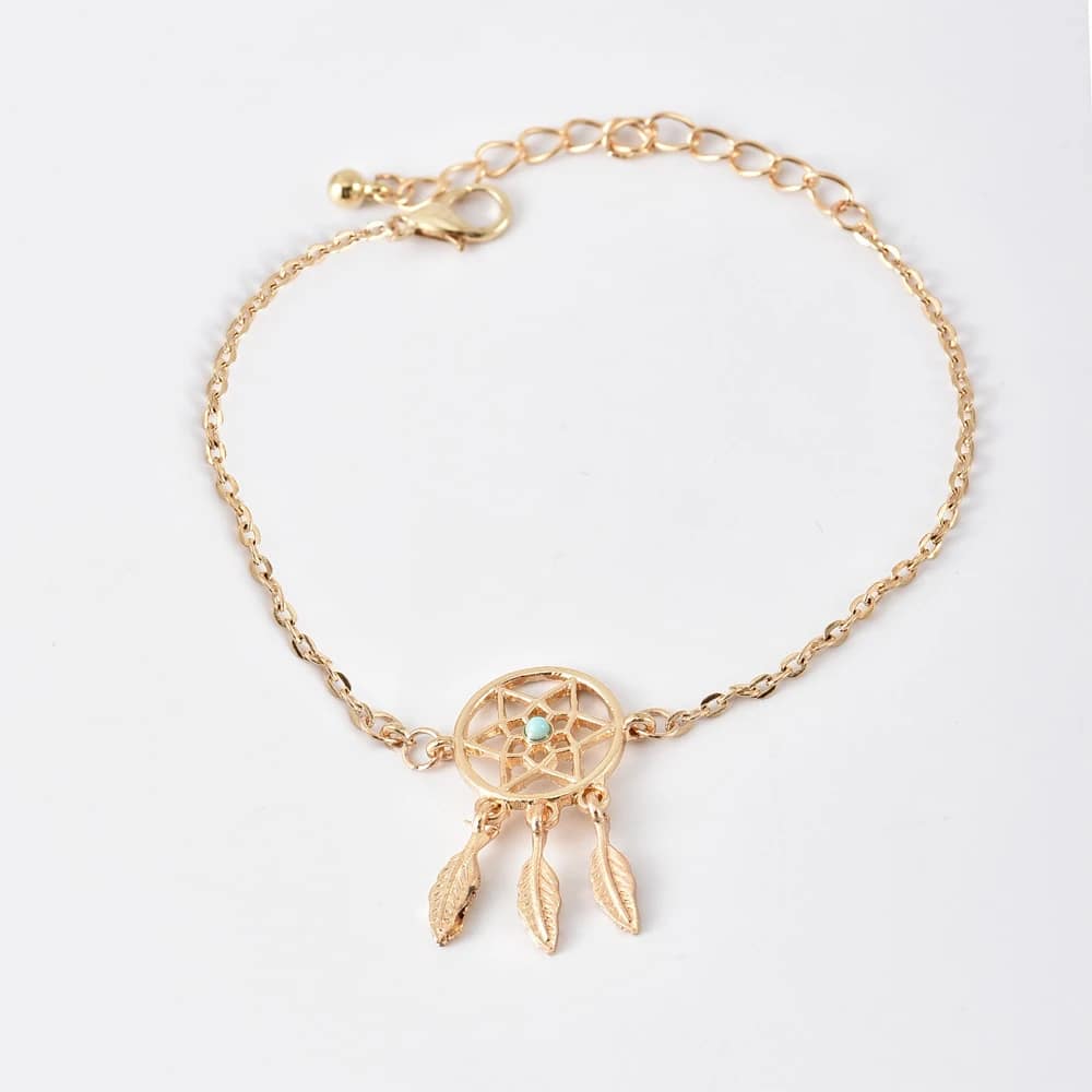 Ensemble de 4 Bracelets Attrape Rêve de Style Vintage