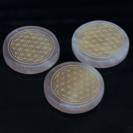 Fleur de Vie Recharge Pierre Ronde en Pierre Naturelle