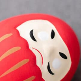 Porte Bonheur Japonais Daruma en Céramique