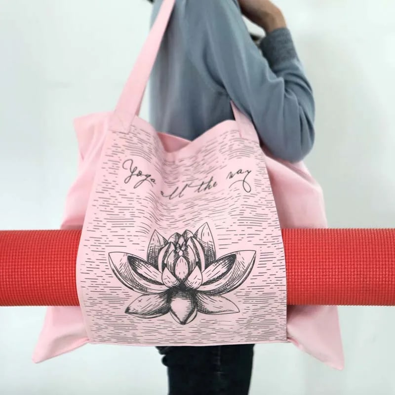 Sac Yoga avec Imprimé de Lotus en Toile