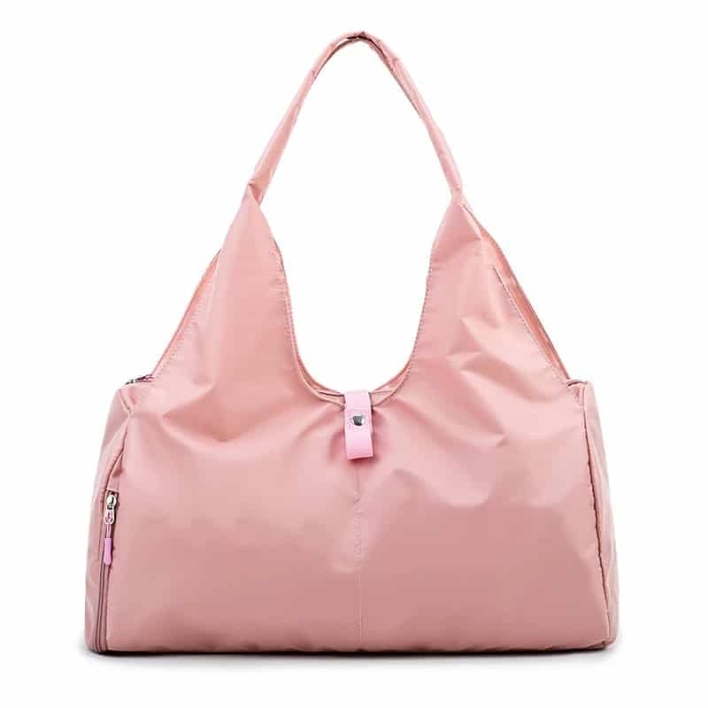 Sac Yoga Rose et Étanche en Nylon sur fond blanc
