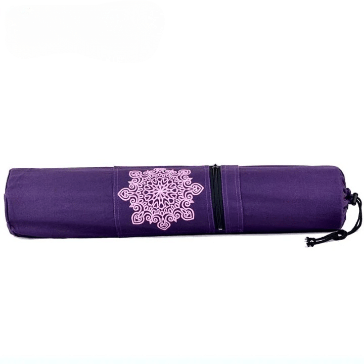 Sac Yoga Violet et Durable en Toile sur fond blanc
