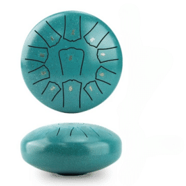 Tongue Drum Vert à Conception Creuse en Acier