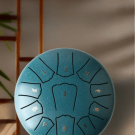 Tongue Drum Vert à Conception Creuse en Acier