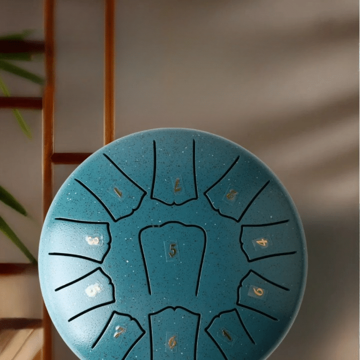 Tongue Drum Vert à Conception Creuse en Acier