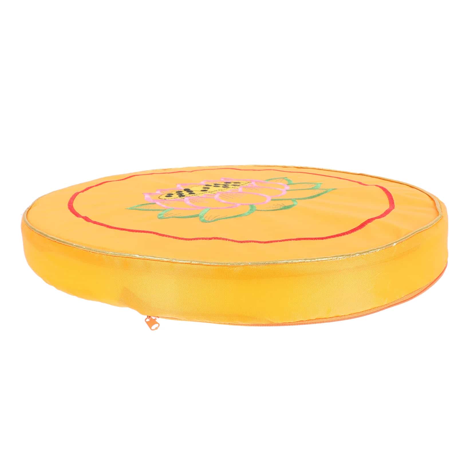 Zafu Jaune avec Motif de Lotus