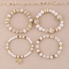 Bracelet de Vie de Style Bohème avec Perles en Acrylique