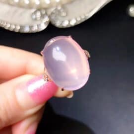 Bague Quartz Rose en Argent Sterling