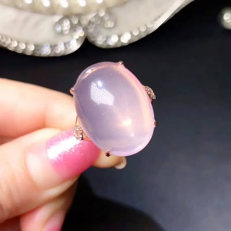 Bague Quartz Rose en Argent Sterling