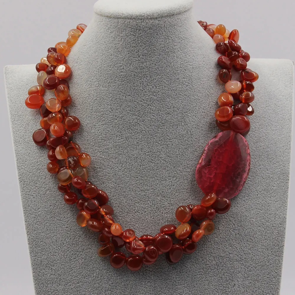 Collier Cornaline Artisanal avec Agate