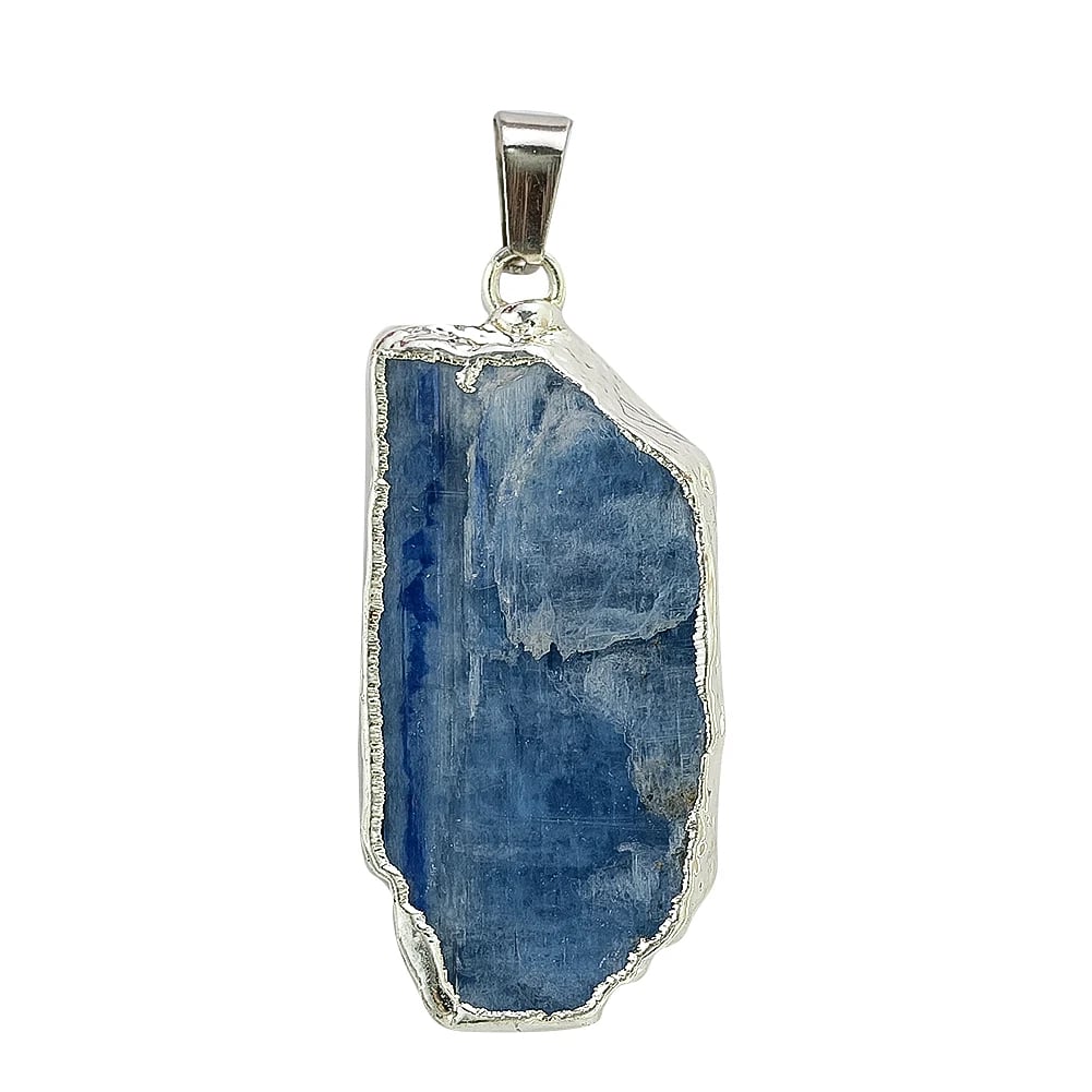 Pendentif Cristal de Roche Irrégulier pour Collier sur fond blanc