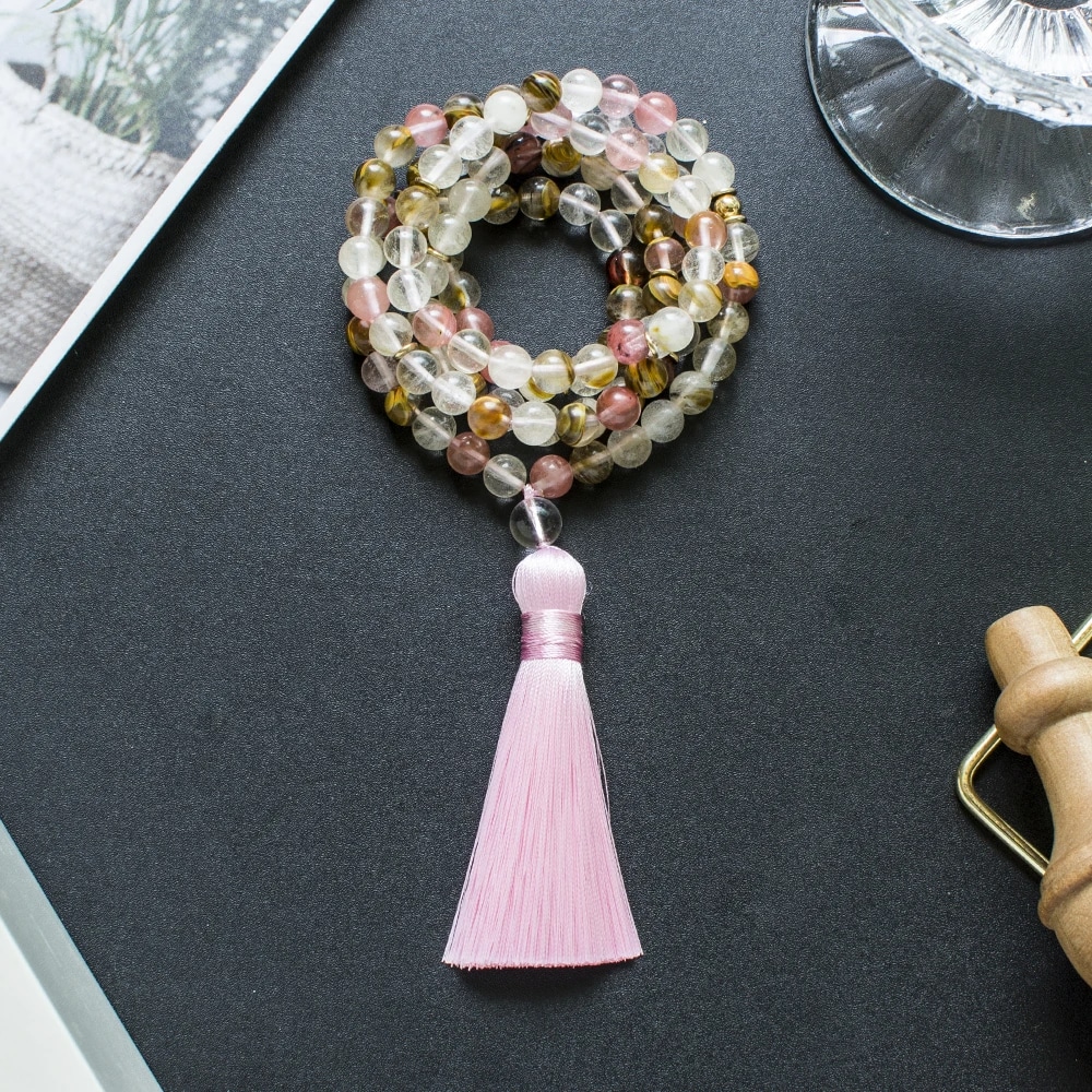 Collier Tourmaline Perlé à Pampille – Image 2