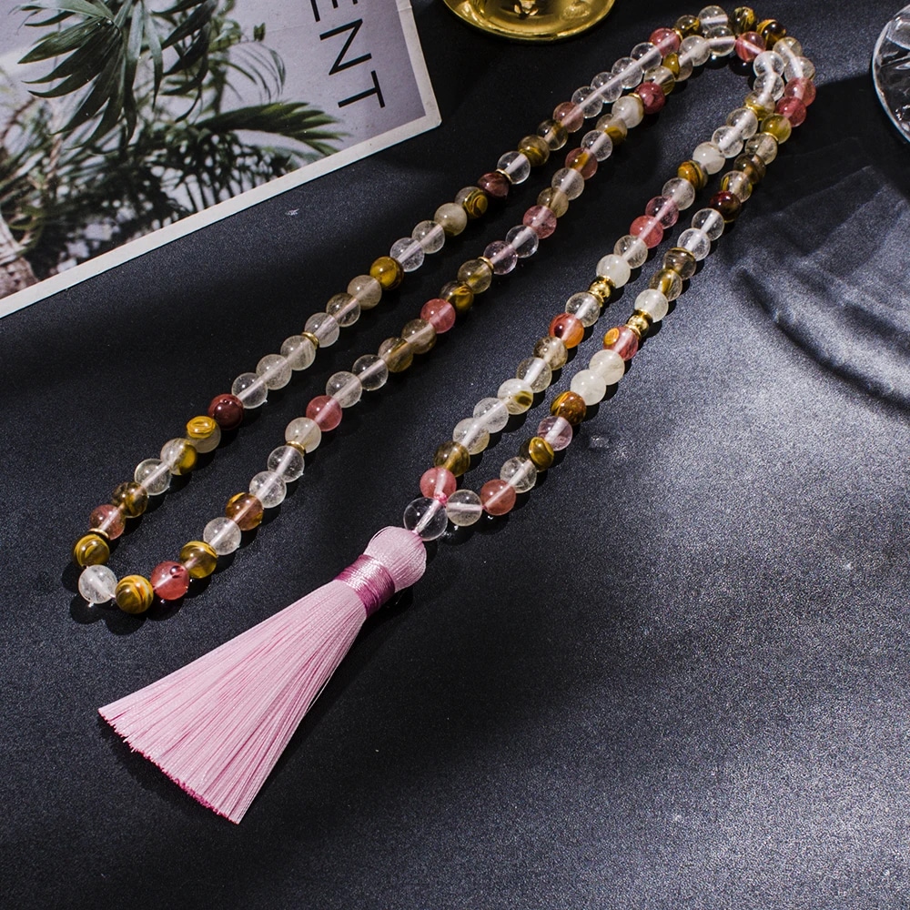 Collier Tourmaline Perlé à Pampille – Image 3
