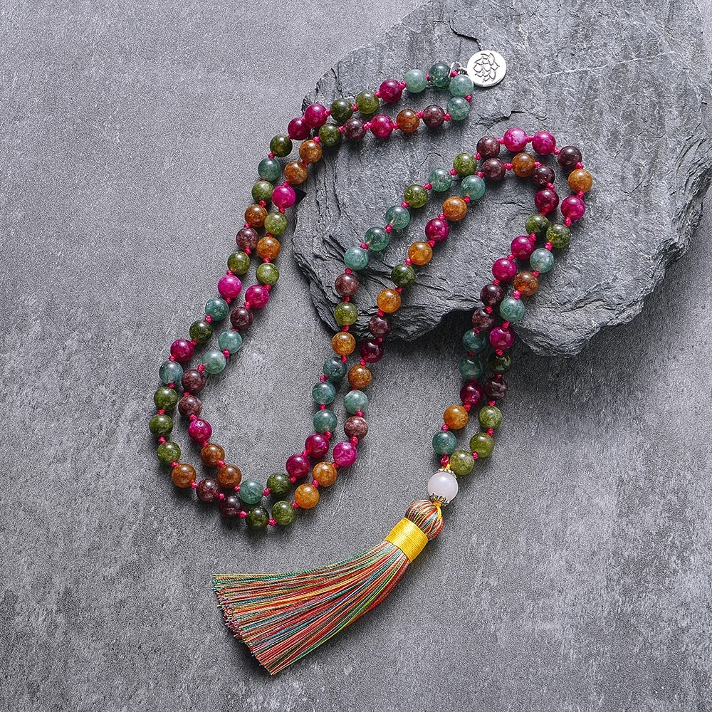 Collier Tourmaline avec Perles Multicolores – Image 3