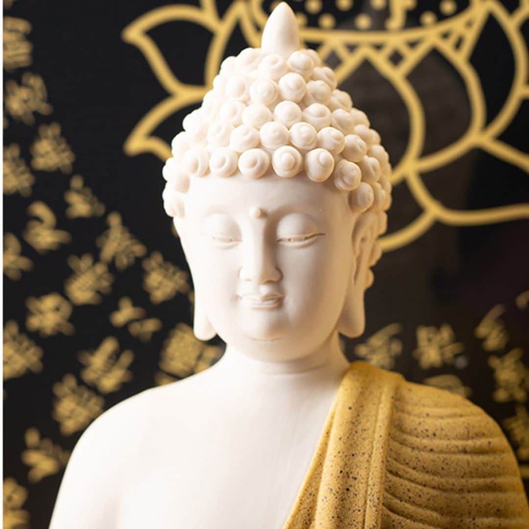 Lampe Bouddha LED Circulaire en Céramique – Image 2