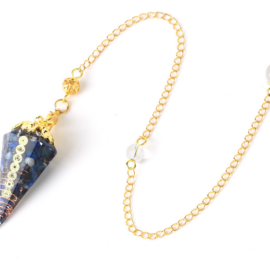 Pendule doré en pierres naturelles