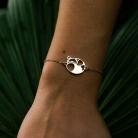 Bracelet panda roux or chaine